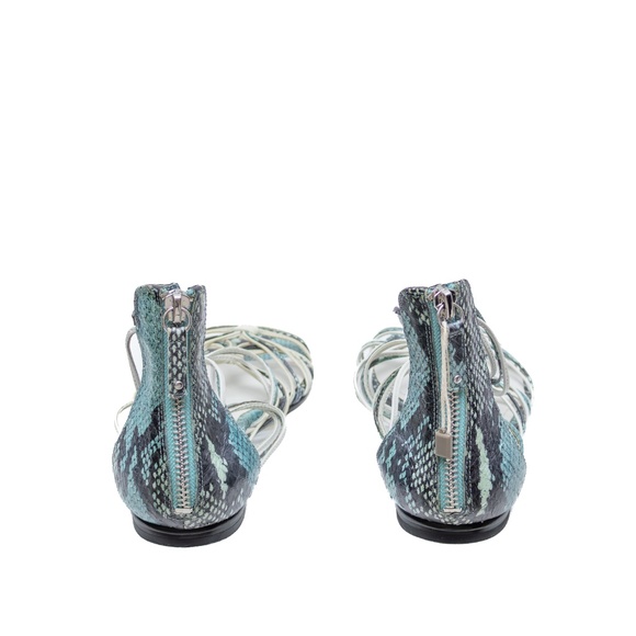 Pierre Balmain Paris Python Print Strappy Lace-Up Flat Sandals – Size EU 39 / US - Picture 8 of 10